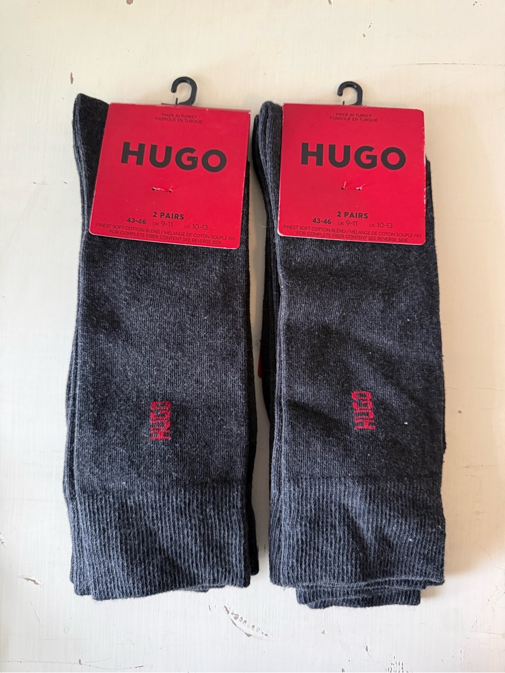 Hugo Boss socks • 4 pairs total • NWT • Men’s 10-13